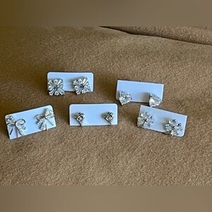 Pretty Bird White Gold Plated Stud Earrings NEW! PICK ONE